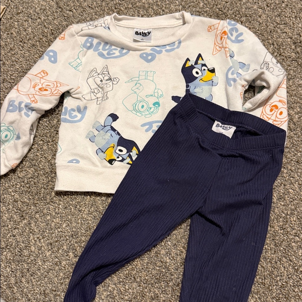 Lucy Blue and White Kids Matching Set